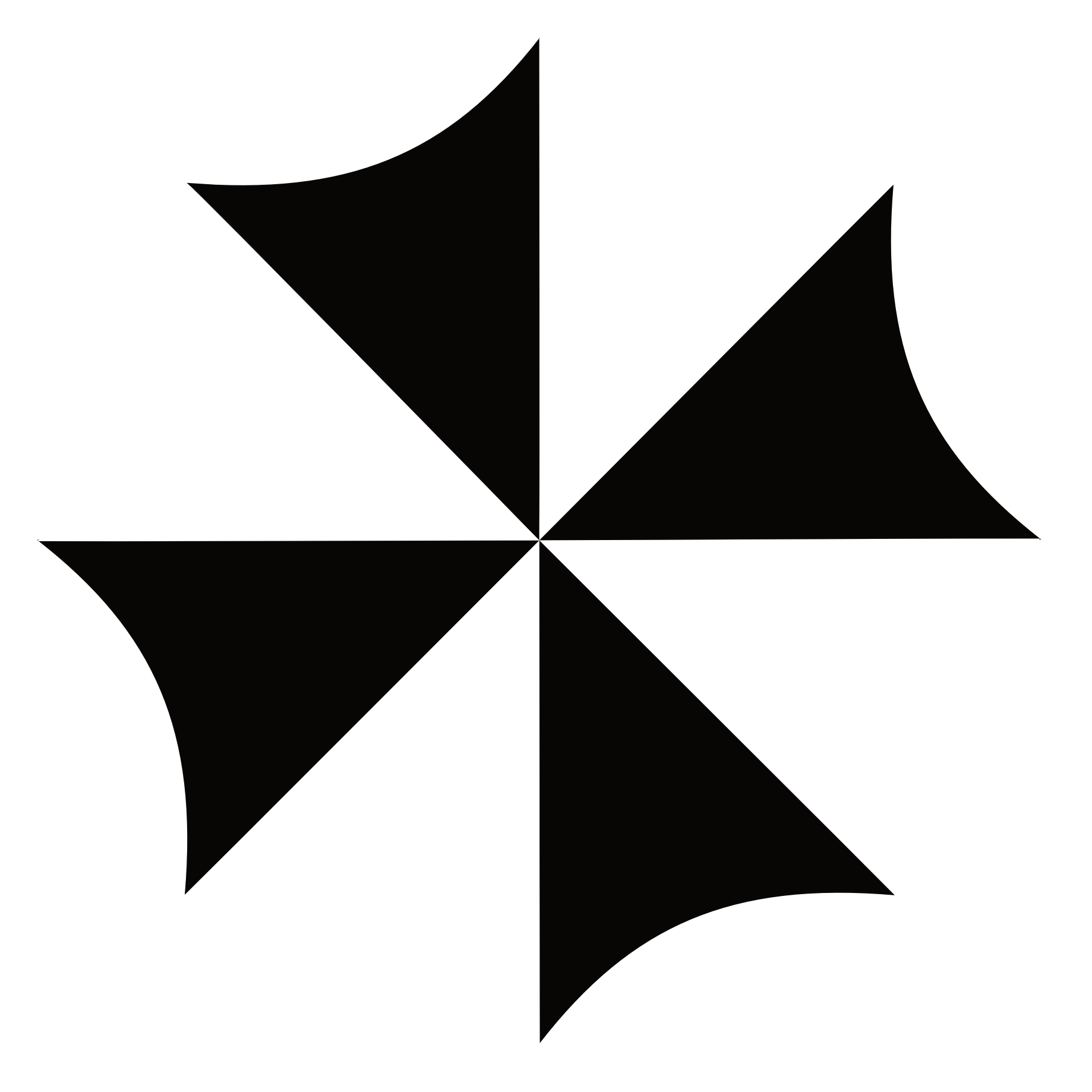A spinning umbrella